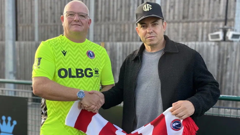 Terry Dunn and and first-team manager Marc White