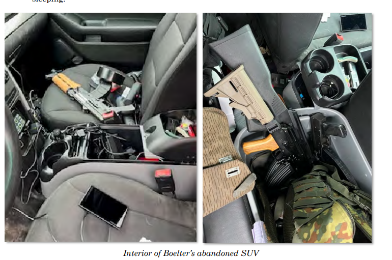 Guns inside of car
