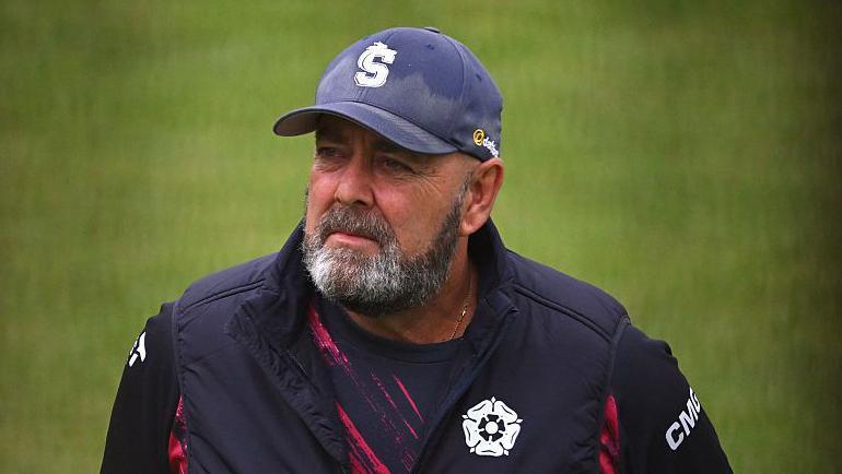 Northamptonshire Steelbacks' head coach Darren Lehmann in pensive mood.