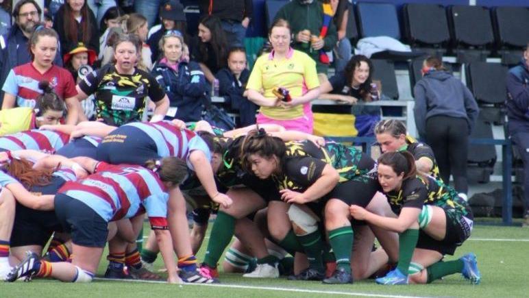 Hazel Stewart playing in Women's National Plate final