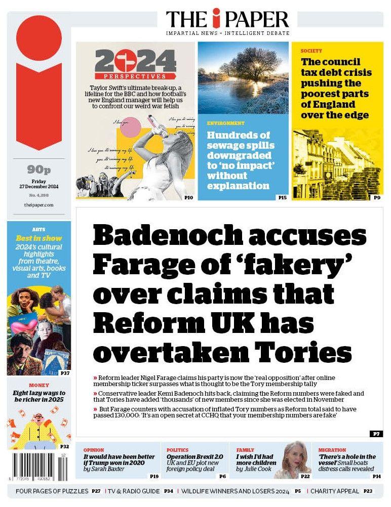 i newspaper: Farage and Badenoch accuse each other of faking party membership numbers