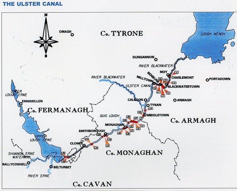 Ulster Canal map