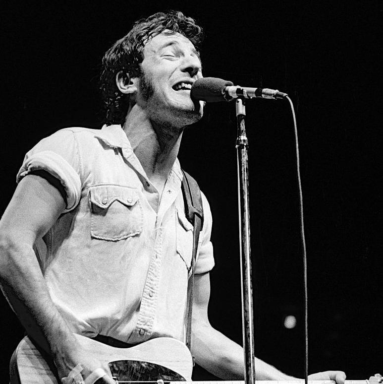 Bruce Springsteen performs in 1982