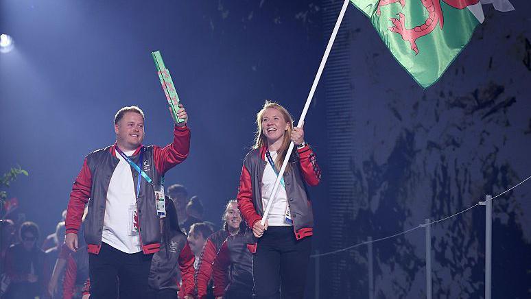Team Wales duo Daniel Salmon (left) and Rosie Eccles