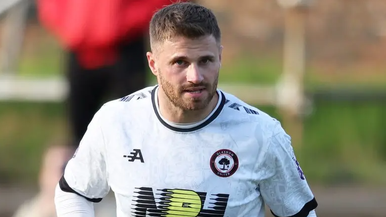 David Goodwillie during a game when he was playing for Glasgow United