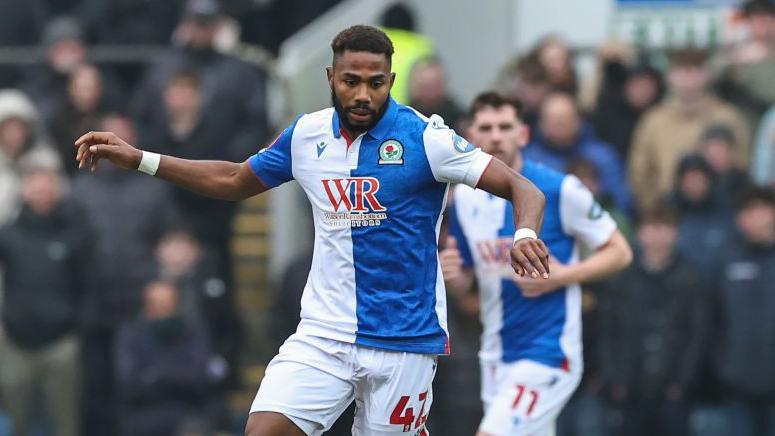 Emmanuel Dennis playing for Blackburn