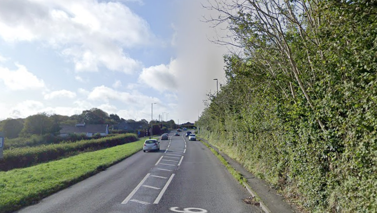 A view of the  A386  near Roborough