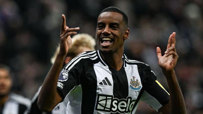 Newcastle's Alexander Isak celebrates