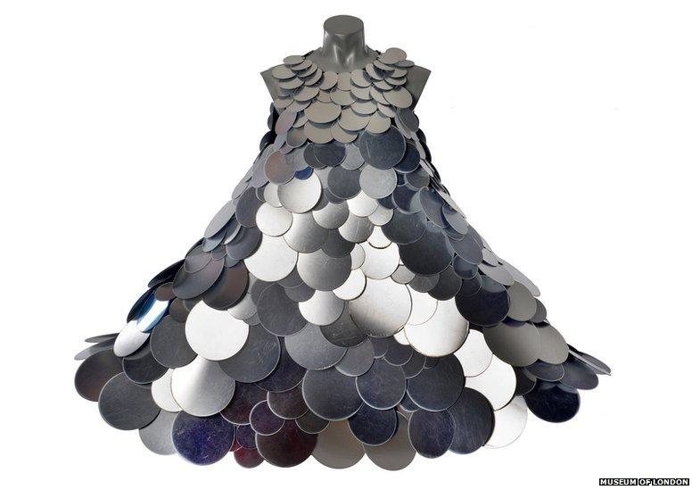 A mirrored dress