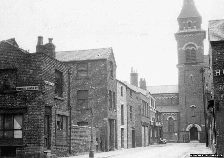 St Peter's Church in Ancoats in 1962