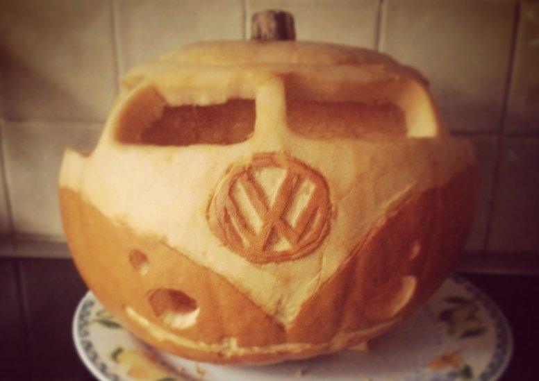 A campervan pumpkin