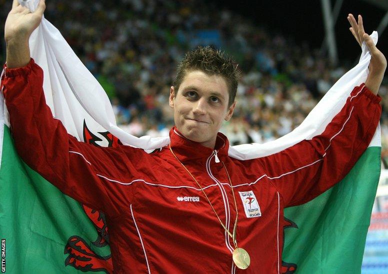 Melbourne 2006: David Davies won 1500m gold in the swimming pool.