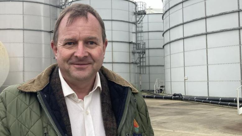 Conservative Lord John Fuller, pictured at the Brineflow site in Great Yarmouth, Norfolk. He is chairman of the fertiliser company.