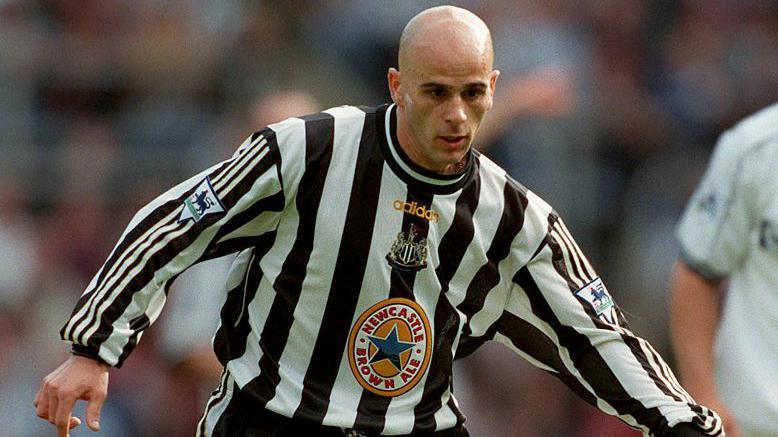 Temuri Ketsbaia playing for Newcastle in October 1997.