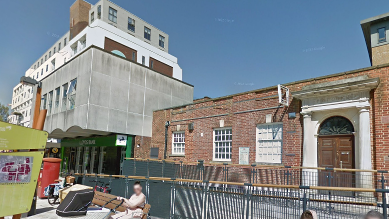 A general view of the former Post Office building and Lloyds Bank building in Bracknell town centre.