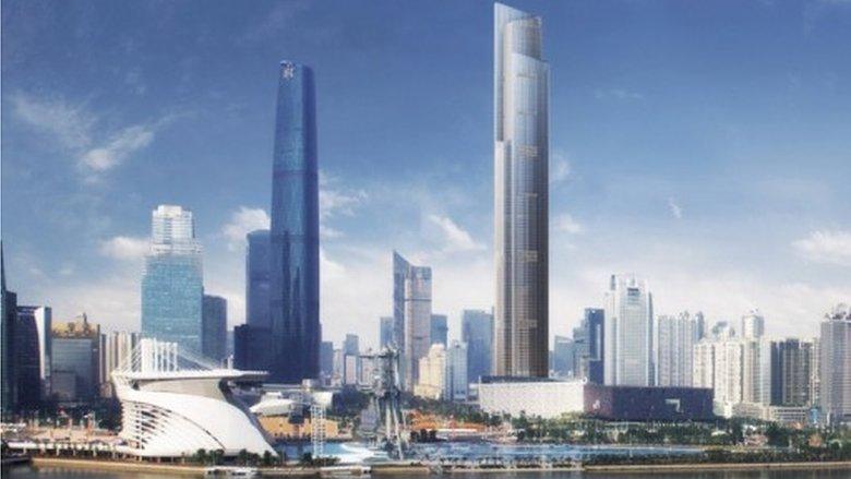 Artist's impression of Guangzhou CTF Financial Centre