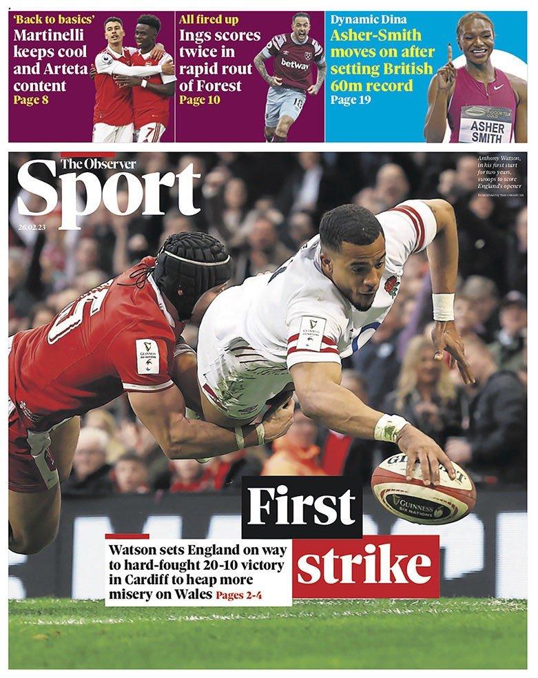 Observer back page - Sunday 26 February