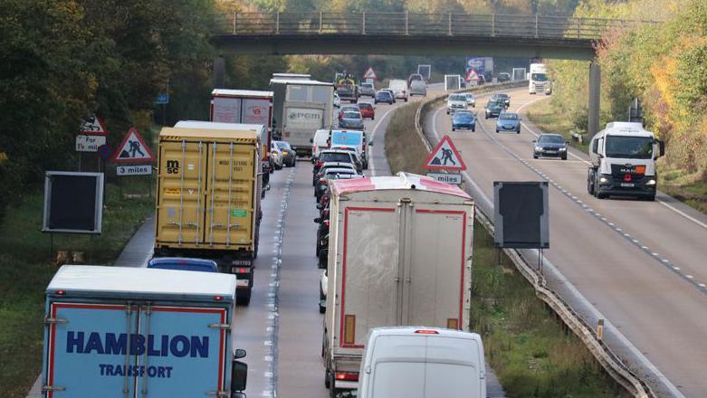 The A12 near Chelmsford