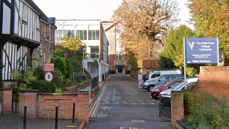 The entrance to Colchester Sixth Form College