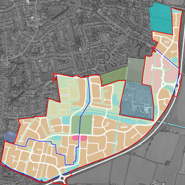 Map of planned development