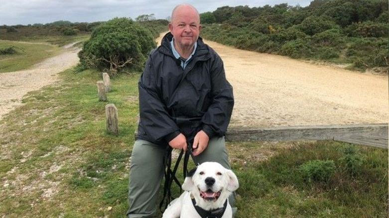 Gordon Jamison and his dog Ru