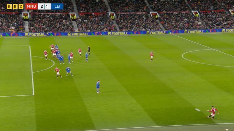 Image showing the lead up to Harry Maguire's winner 