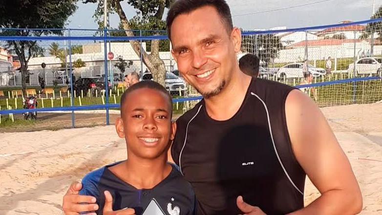 Estevao with Juninho