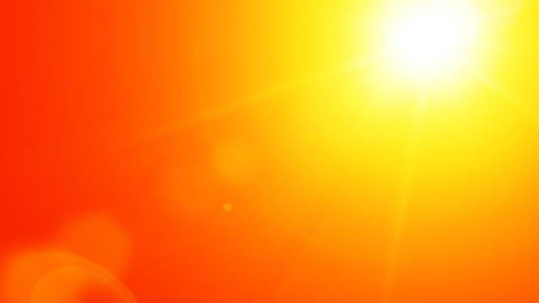 Glowing sun background.