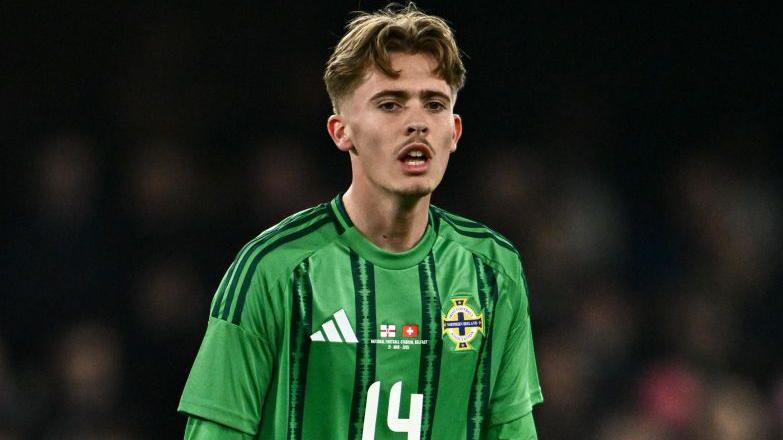 Isaac Price in action for Northern Ireland