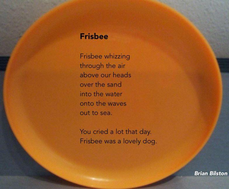 Frisbee whizzing through the air above our heads, over the sand, into the water, out to sea. You cried a lot that day. Frisbee was a lovely dog.