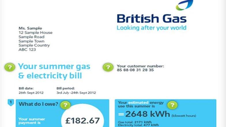 British Gas bill