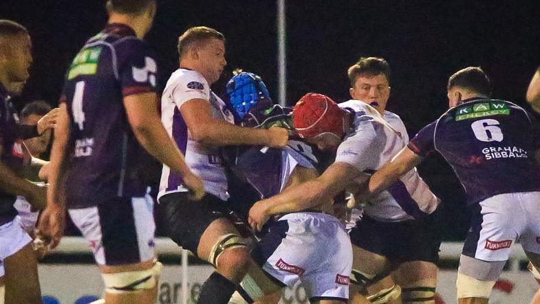 Action from London Scottish v Cornish Pirates