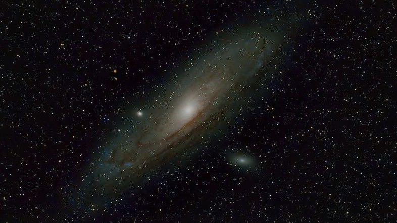 A picture of the Andromeda Galaxy was taken using a telescope in October 2023.