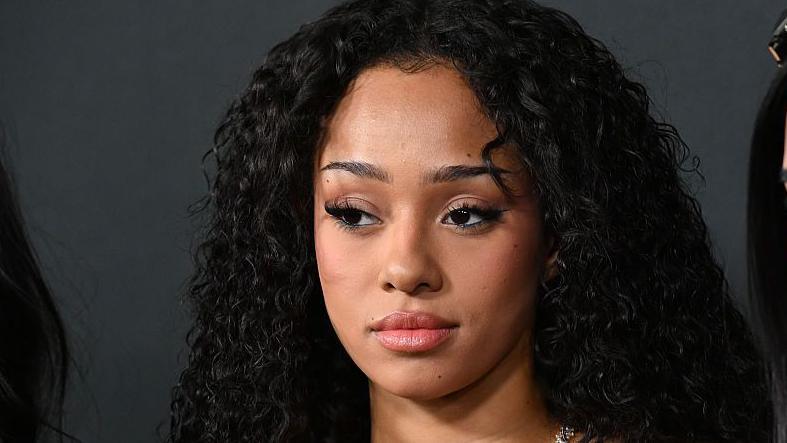 Member of the US girl group KATSEYE Manon Bannerman attends Universal Music Group's GRAMMY after party at Nya Studios on February 01, 2026 in Los Angeles, California.
