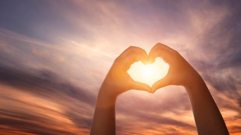 Hand heart.