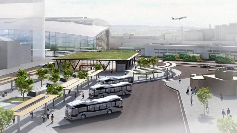 Artists impression of what Dublin airport metro stop would look like