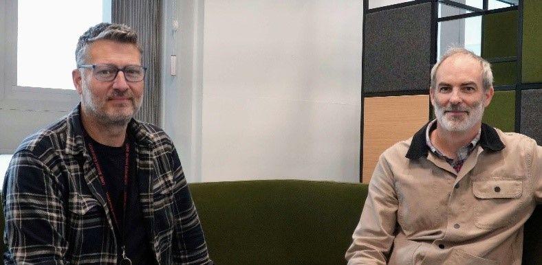 Dr Paul Redford and Dr Ben Knight from UWE Bristol pose side by side for a photo. 
