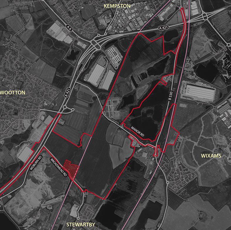 A map of the proposed theme park site in Bedfordshire