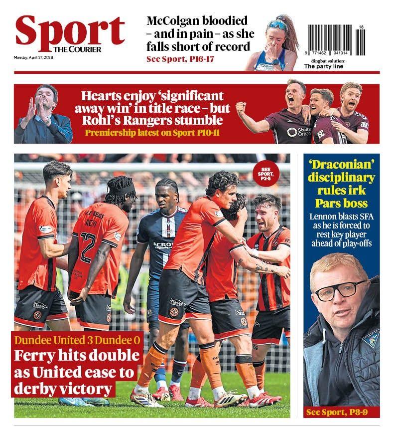 The back page of The Courier on 270426