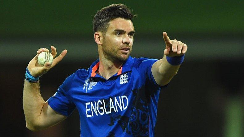 James Anderson in one-day cricket action for England