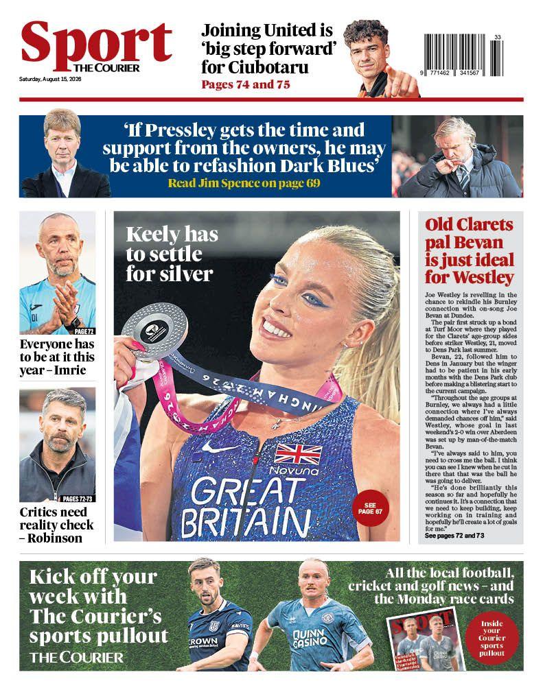 The back page of The Courier on 150826