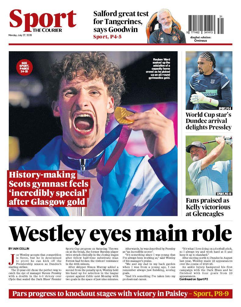 The back page of The Courier on 270726