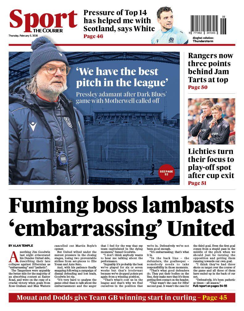 The back page of The Courier