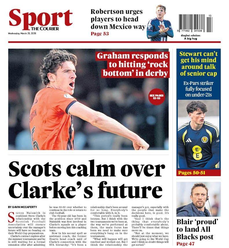 The back page of the Courier on 250326