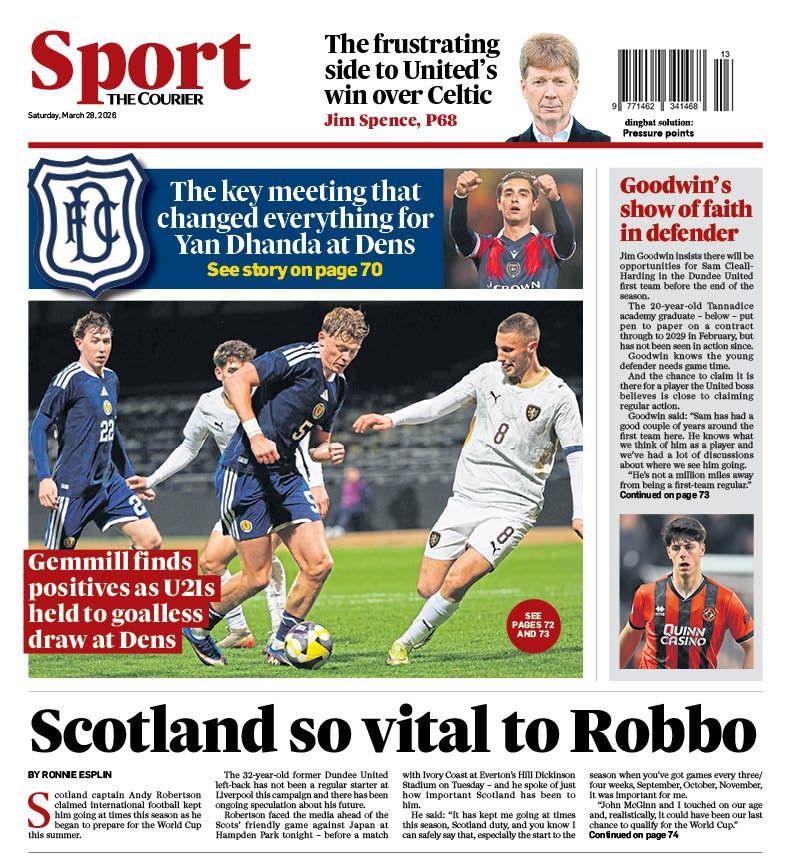 The back page of The Courier on 280326