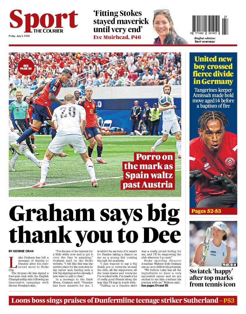 The Courier back page
