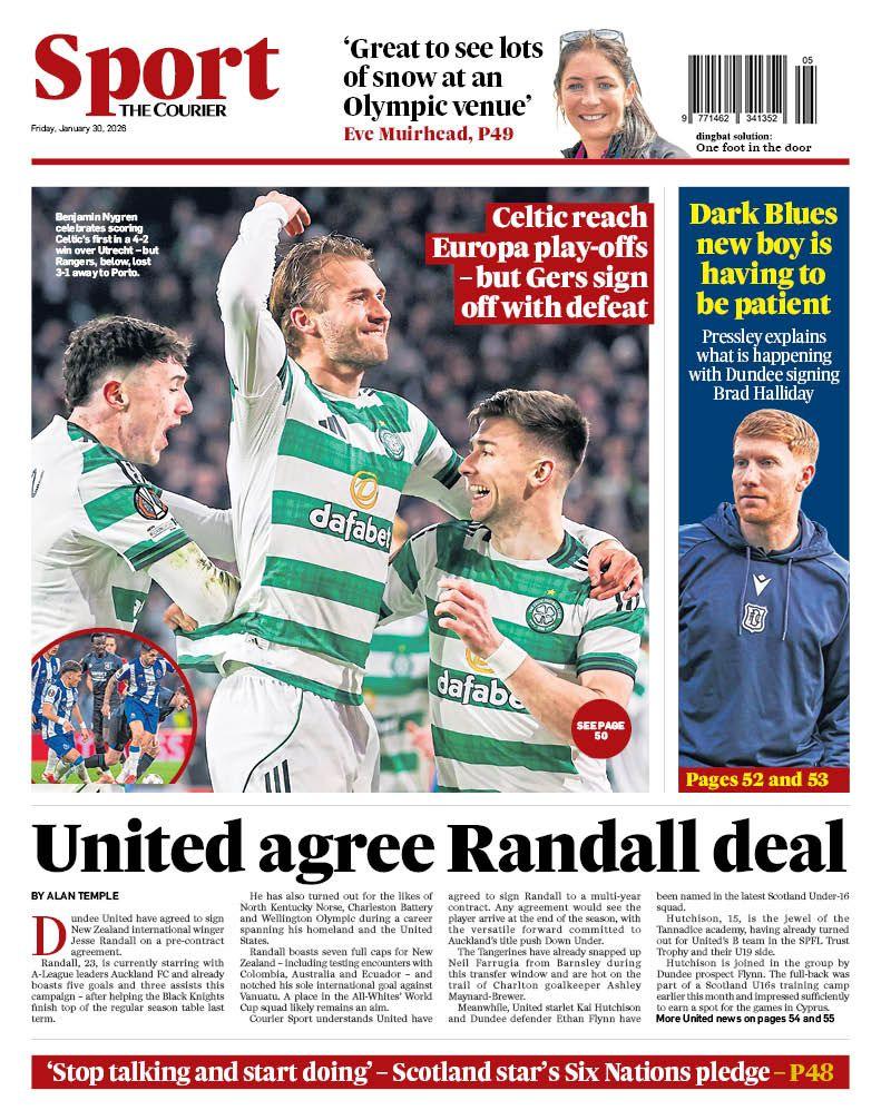 The back page of The Courier