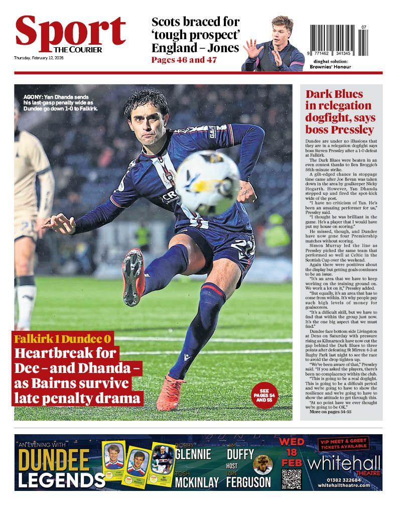The Courier back page