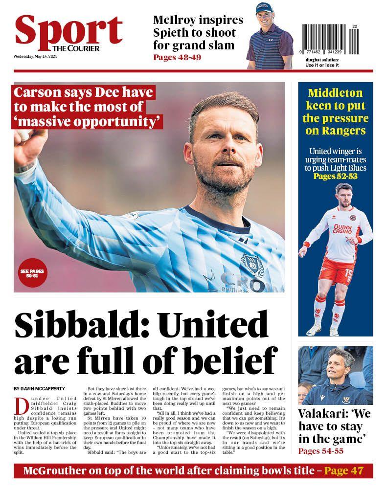 The back page of The Courier on 140525