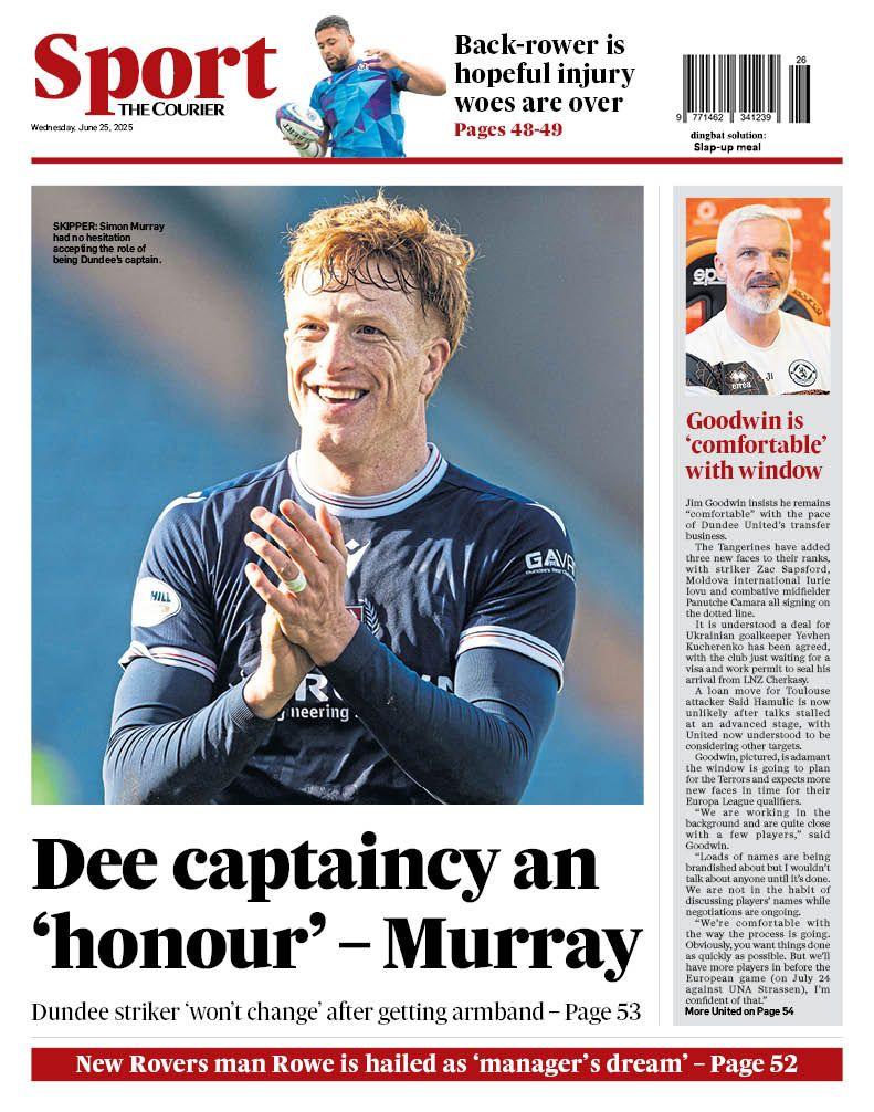 The back page of the The Courier on 250625